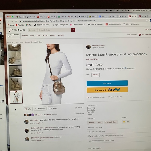 Michael Kors Frankie Drawstring Crossbody - Picture 8 of 8